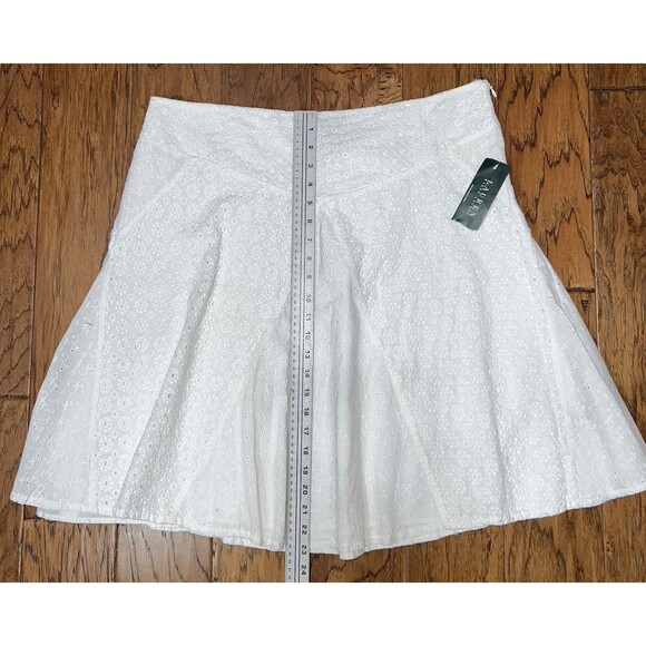 Ralph Lauren A Line Eyelet Womens Skirt White Size 16 NEW With Tags - Picture 8 of 8